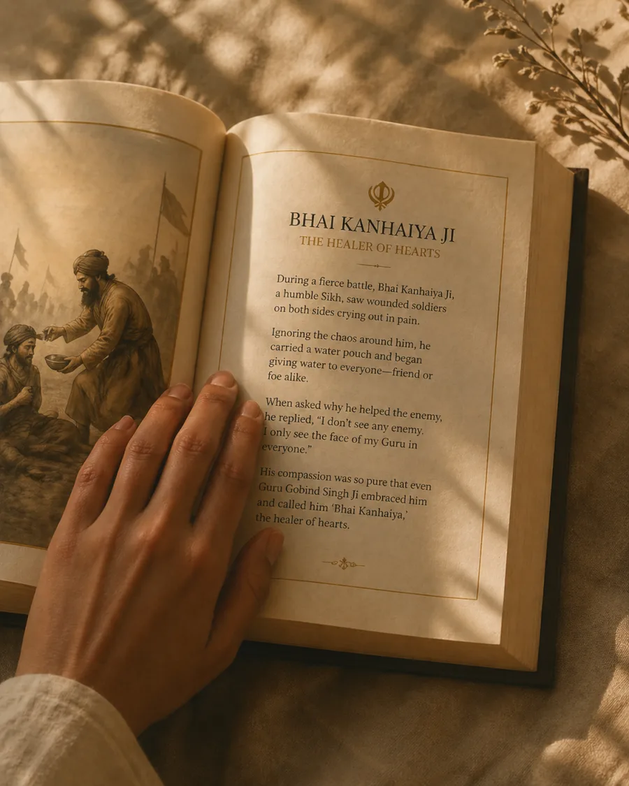 A warm Sehaj story page being read